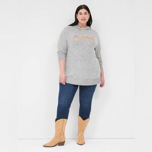 LANE BRYANT | “Grateful” glitter knit hoodie